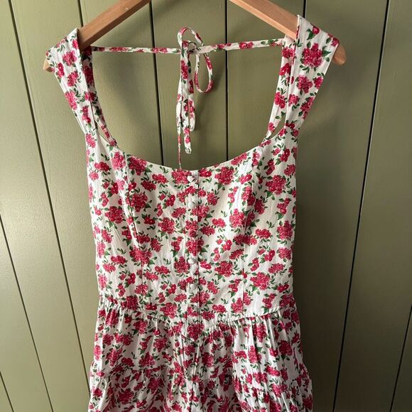 Wild Fable Floral Tiered Romper in White with Floral Print - Picture 4 of 6